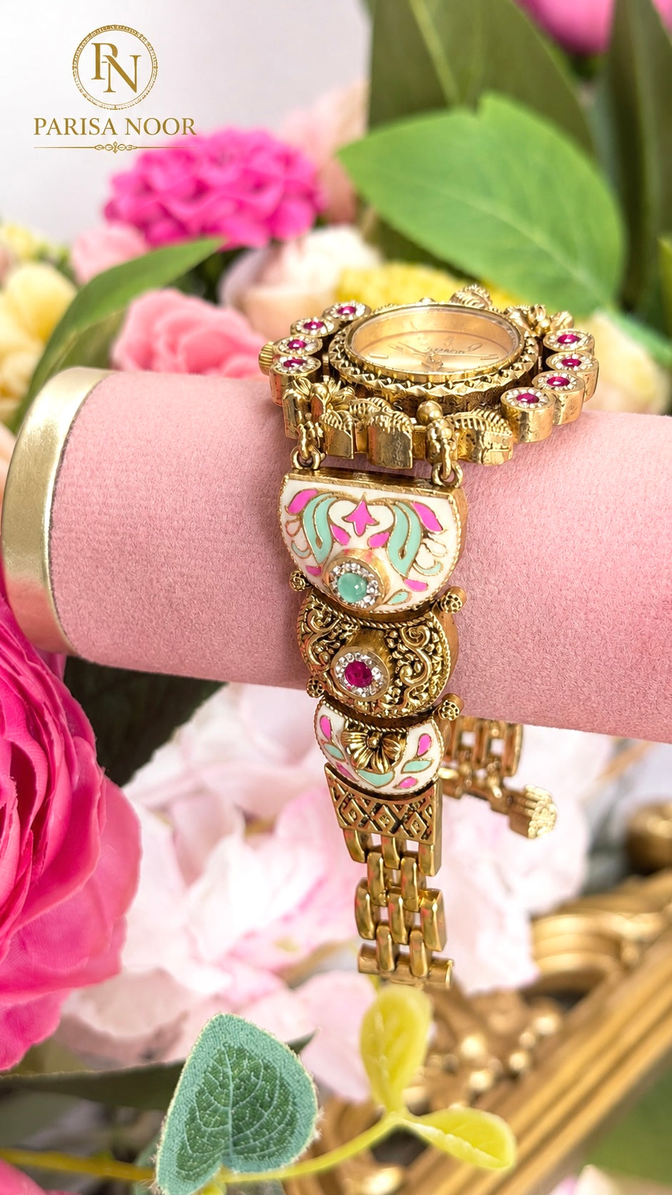 Nayab Meenakari Heritage Watch Bracelet