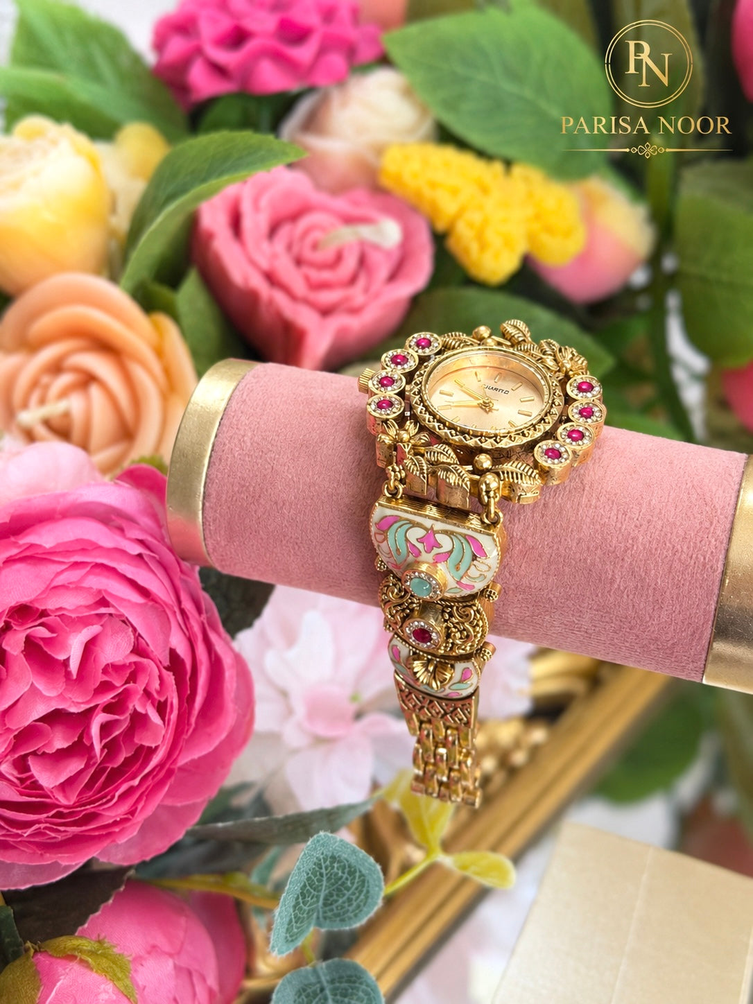 Nayab Meenakari Heritage Watch Bracelet