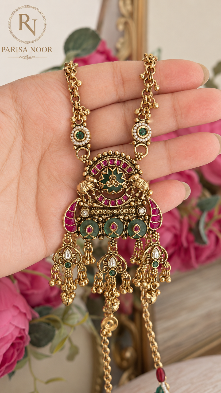 Shyamali Royal Rajwadi Heritage Long Necklace Set