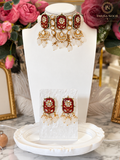 Zarelle Ruby Meenakari Kundan Choker Set