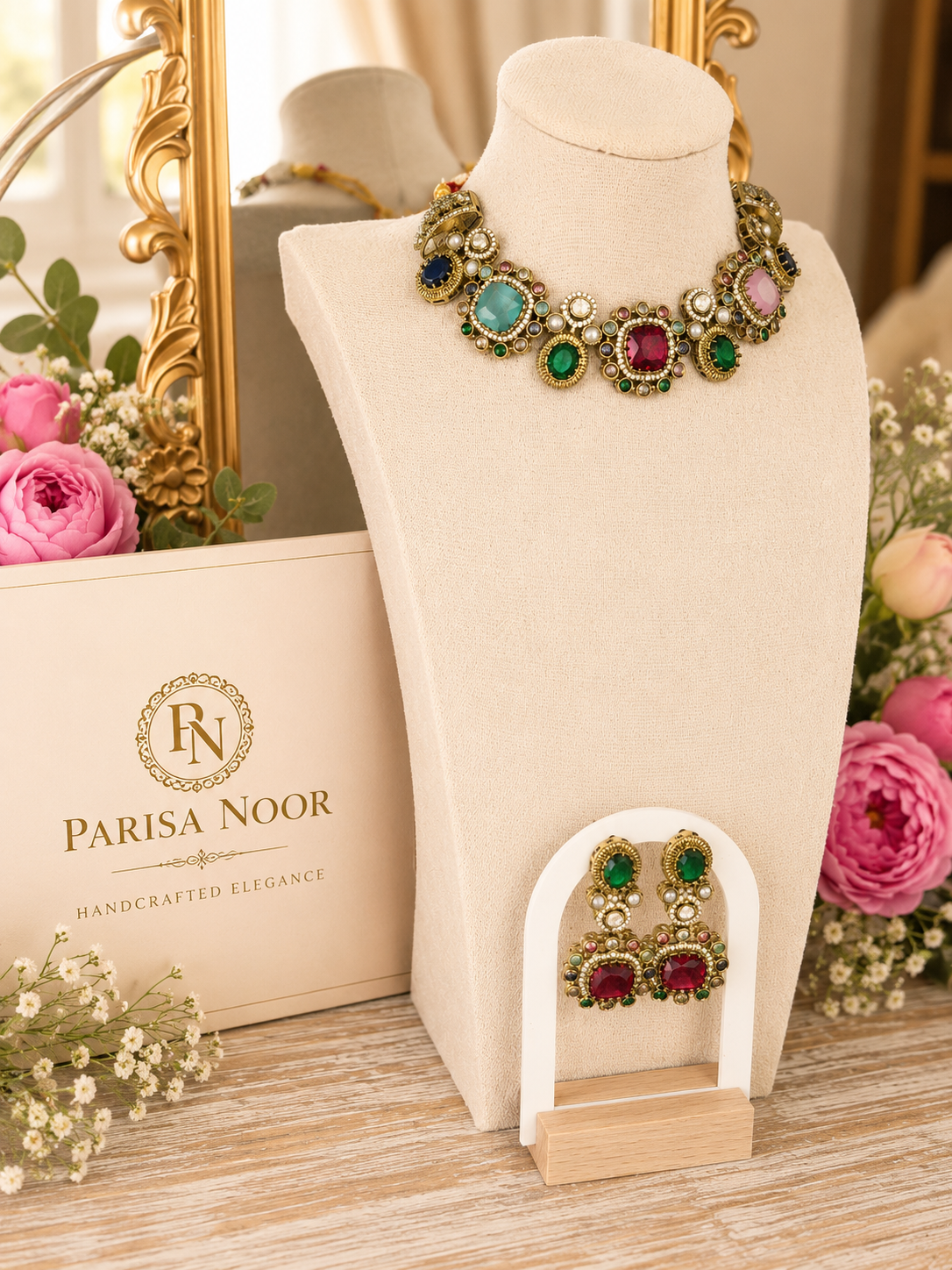 Meera Bollywood Designer Multi Necklace Set