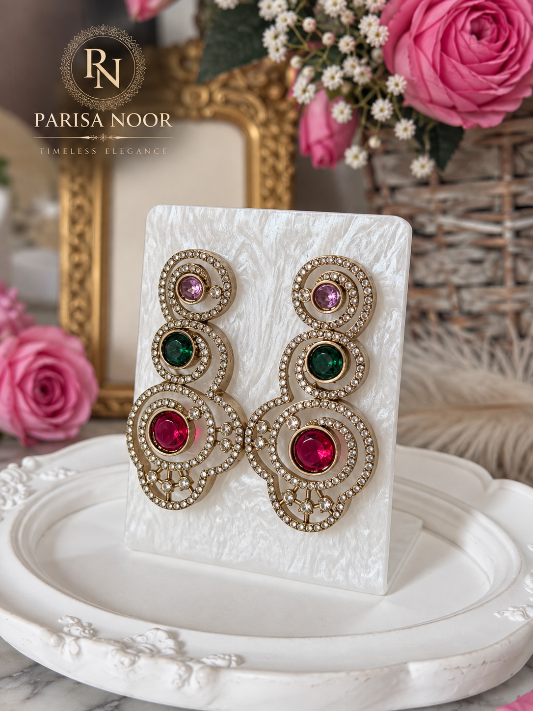 Ruhika Multicolour Designer Zircone Necklace Set