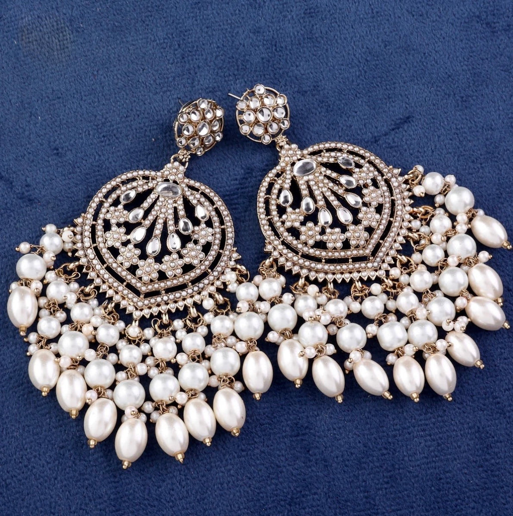 Inara Pearl Designer Pakistani Chandbali