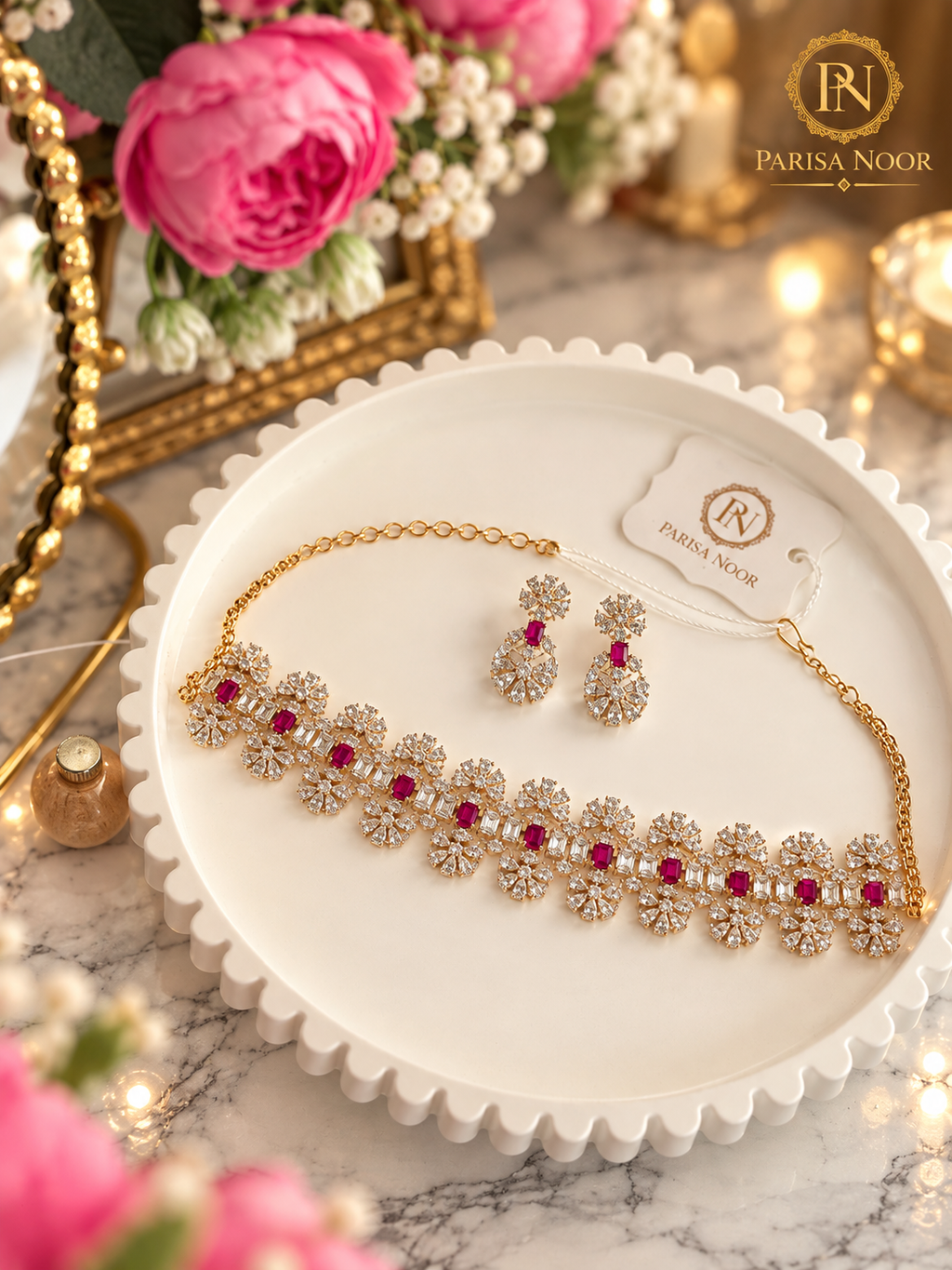 Elowen Premium Designer AD Choker Set