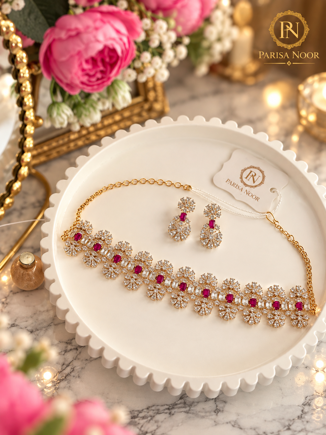Elowen Premium Designer AD Choker Set