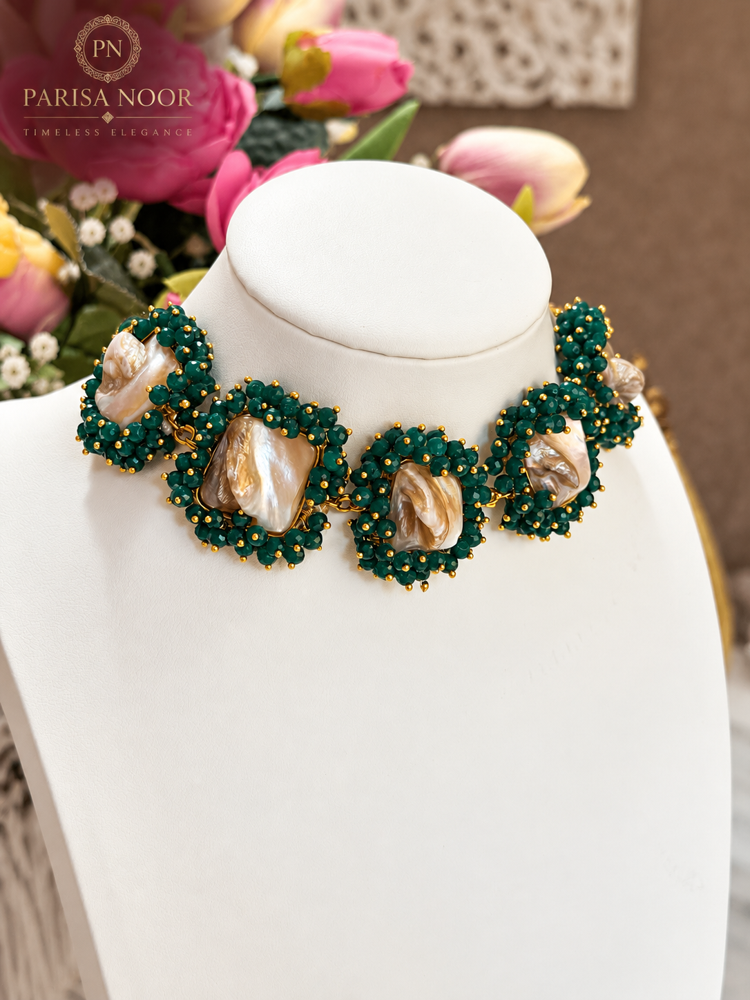 Vireya Pearl Harmony Designer Necklace