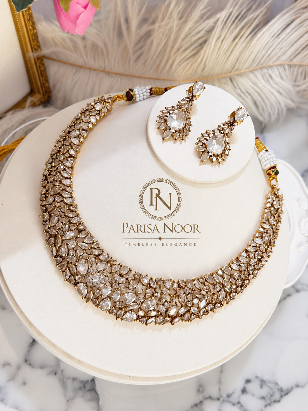 Zarelle Premium Victorian AD Necklace Set