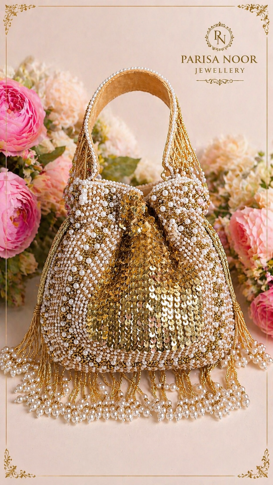 Merlin Pearl Luxe Potli Bag