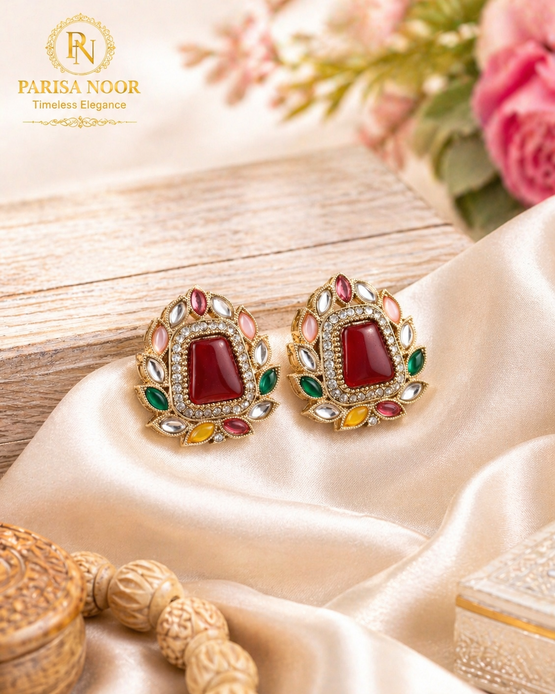 Salama Multi Stud Designer Earrings