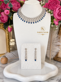 Zehnara Midnight Blue AD Necklace Set