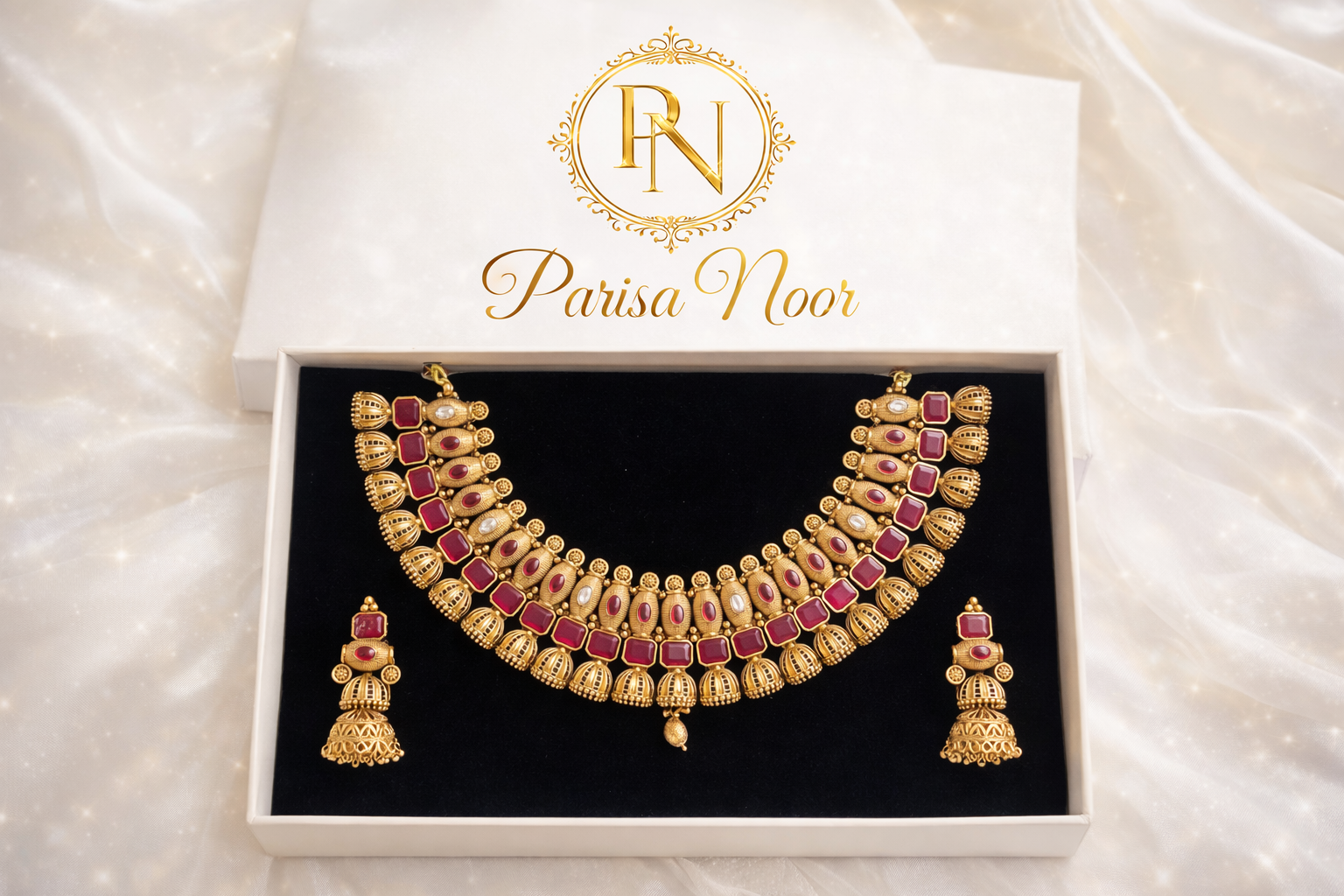 Meher Premium Heritage Necklace Set with Jhumki Earring