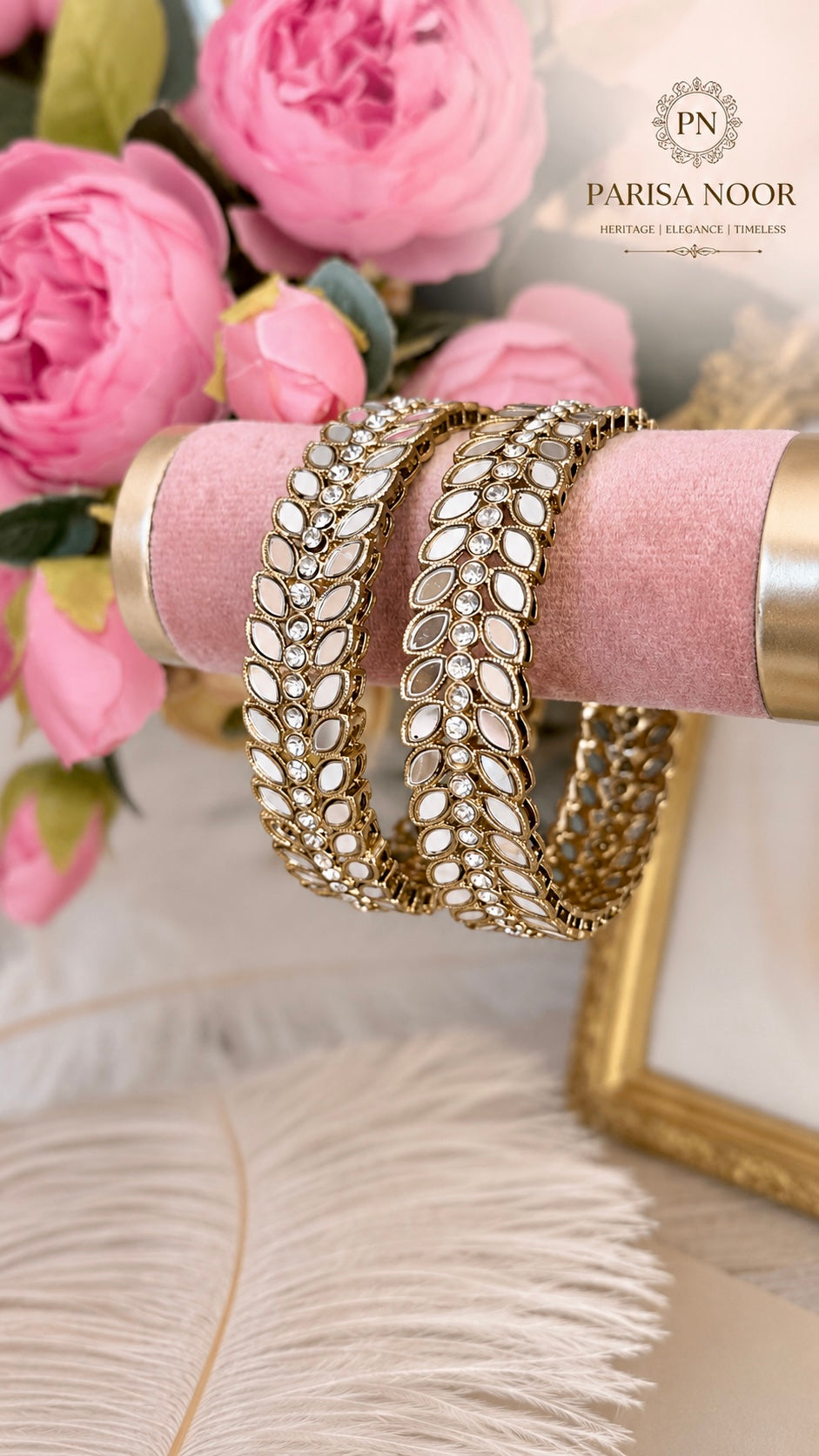 Navnoor Premium Mirror Bangle Pair