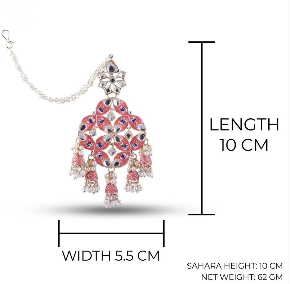 Liana Coral Designer Earring with Sahara