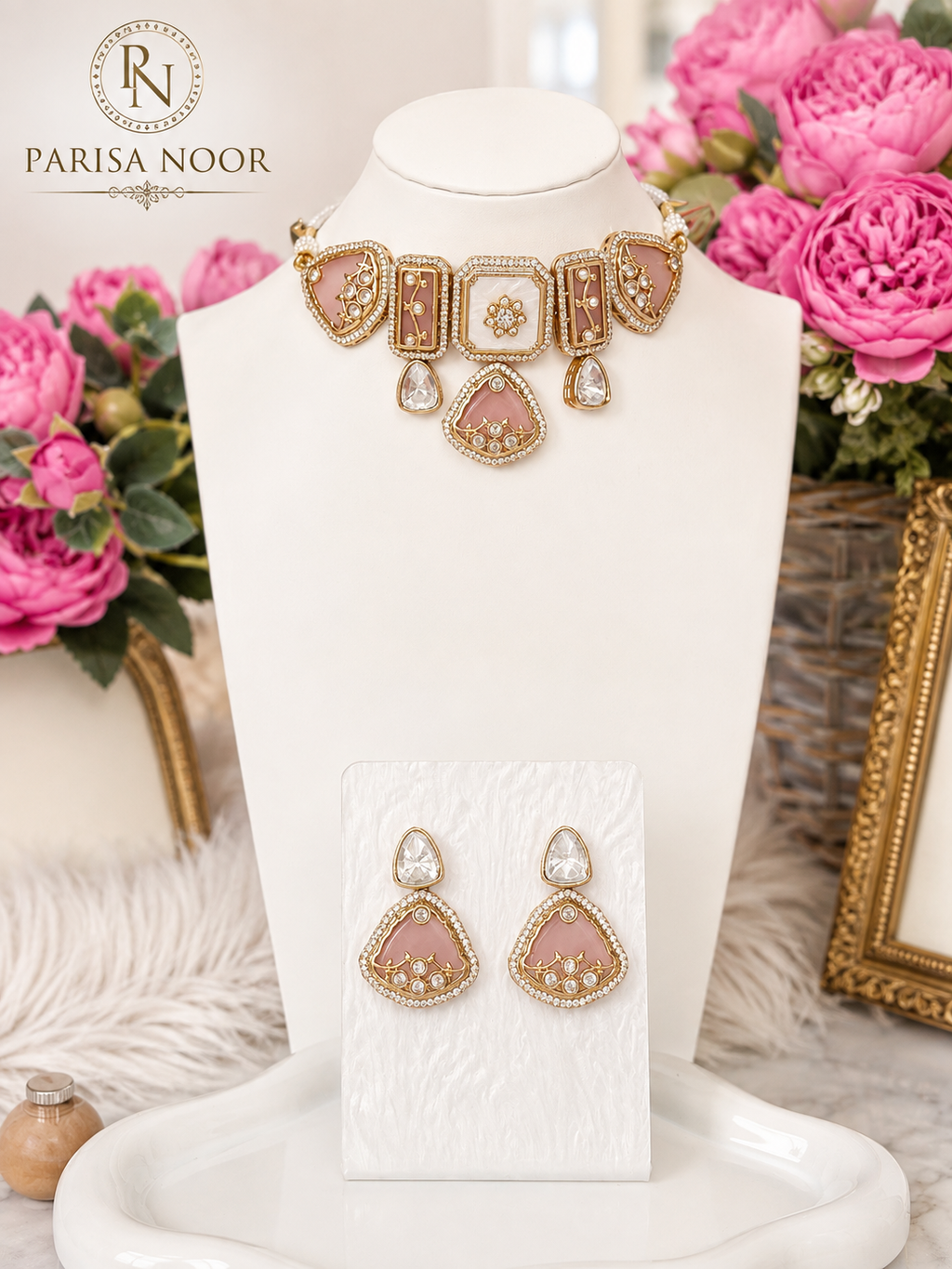 Alizeh Blush Pink Designer Choker Set