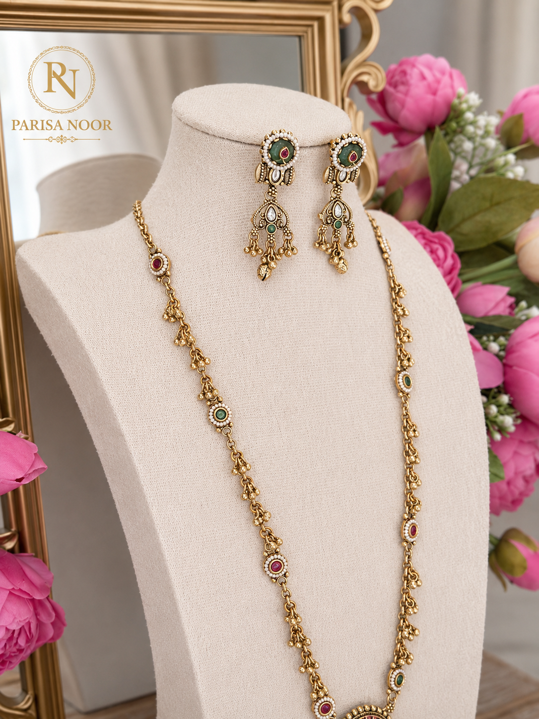 Shyamali Royal Rajwadi Heritage Long Necklace Set
