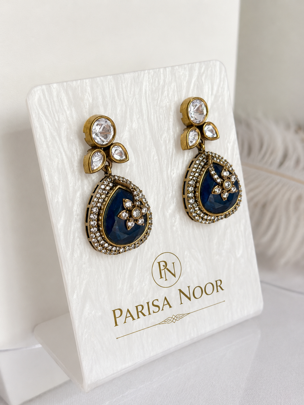 Nilaya Royal Blue Kundan Necklace Set