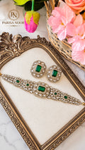 Nivedi Choker Necklace Set - Emerald
