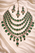 Emerald Green Parineeti Wedding Necklace Set