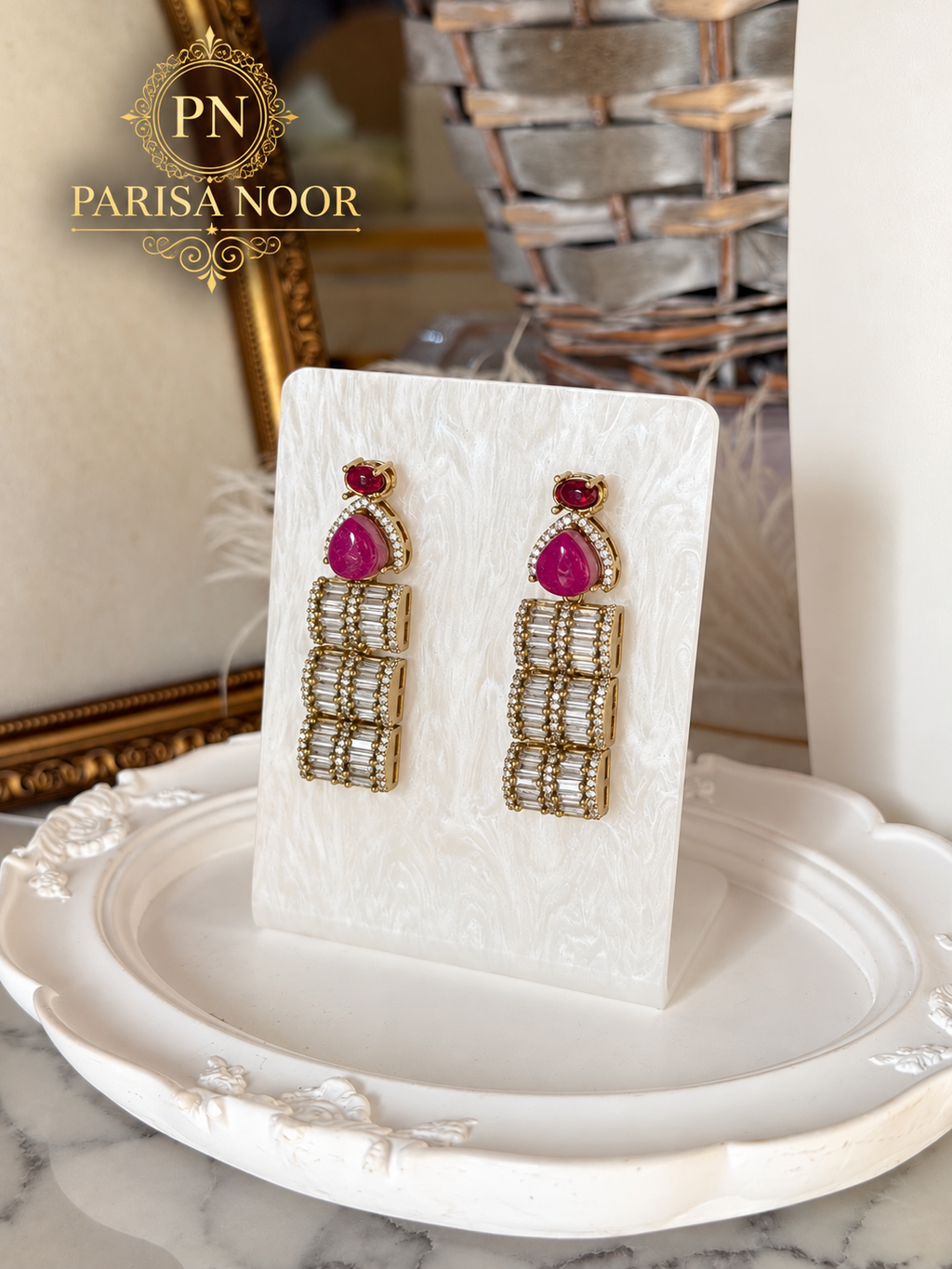 Cavira Multicolour Double-Setting Designer Necklace Set