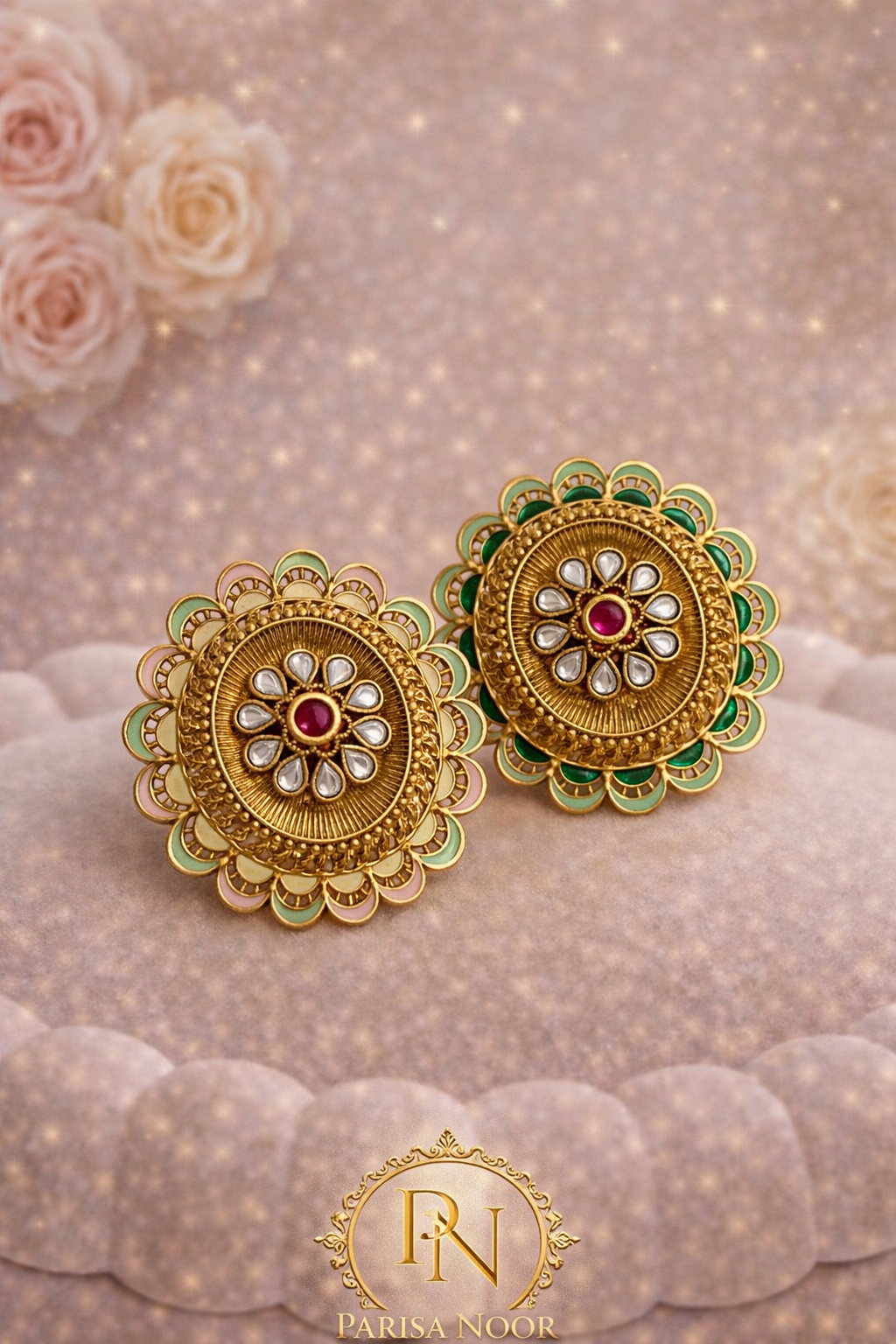Lozain Meenakari Statement Ring