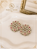 Arohi Meenakari Floral Stud Earrings