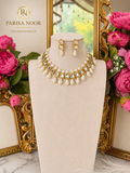 Luxury Pearl Polki Necklace Set – Clearance Sale