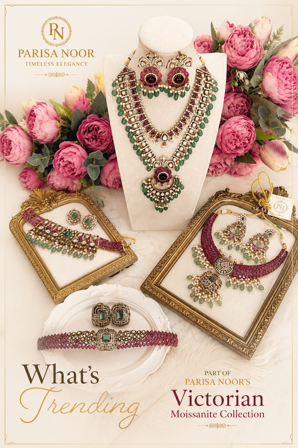 Nina Luxury two Layerd Victorian Premium Kundan Necklace