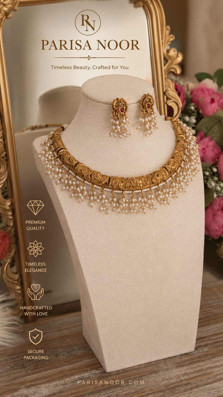 Suhana Heritage Pearl Necklace Set
