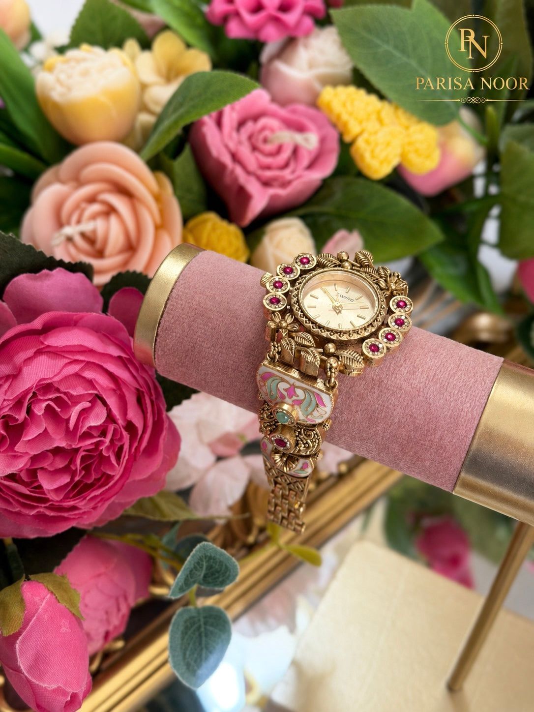 Nayab Meenakari Heritage Watch Bracelet
