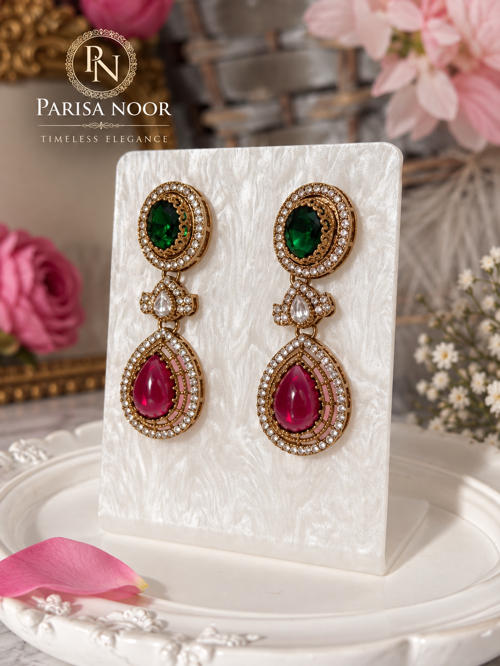 Zarvika Sabya Multicolour Designer Necklace Set