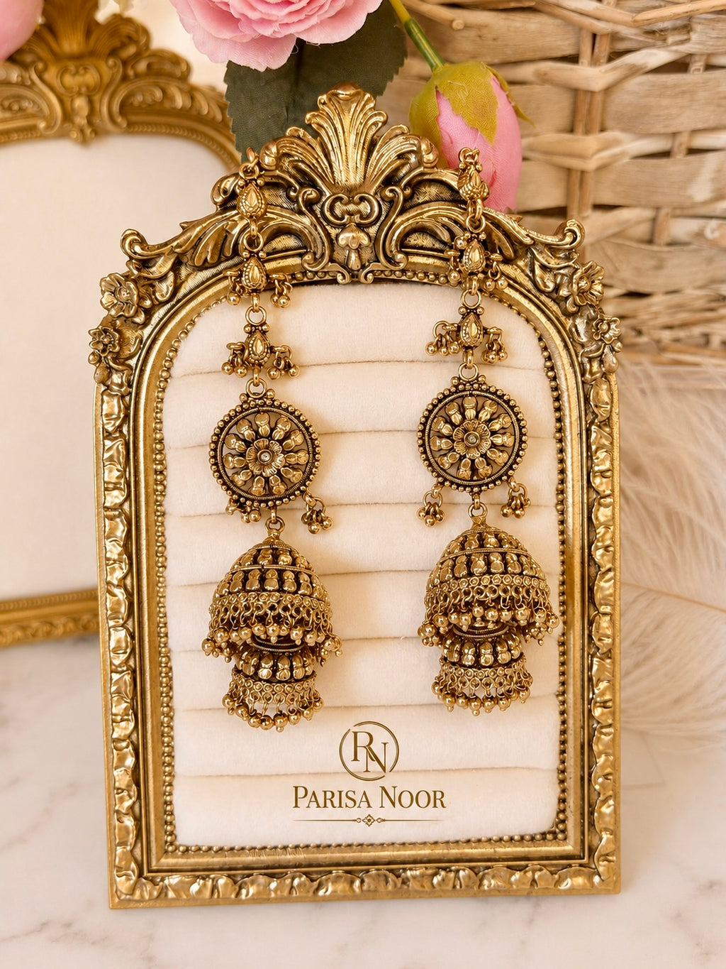Vedika Royal Ghungru Jhumki Earrings