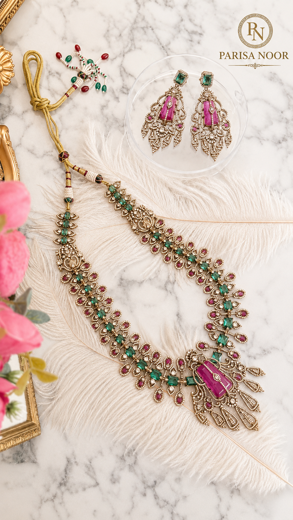 Celestia Luxury Victorian Doublet Necklace Set