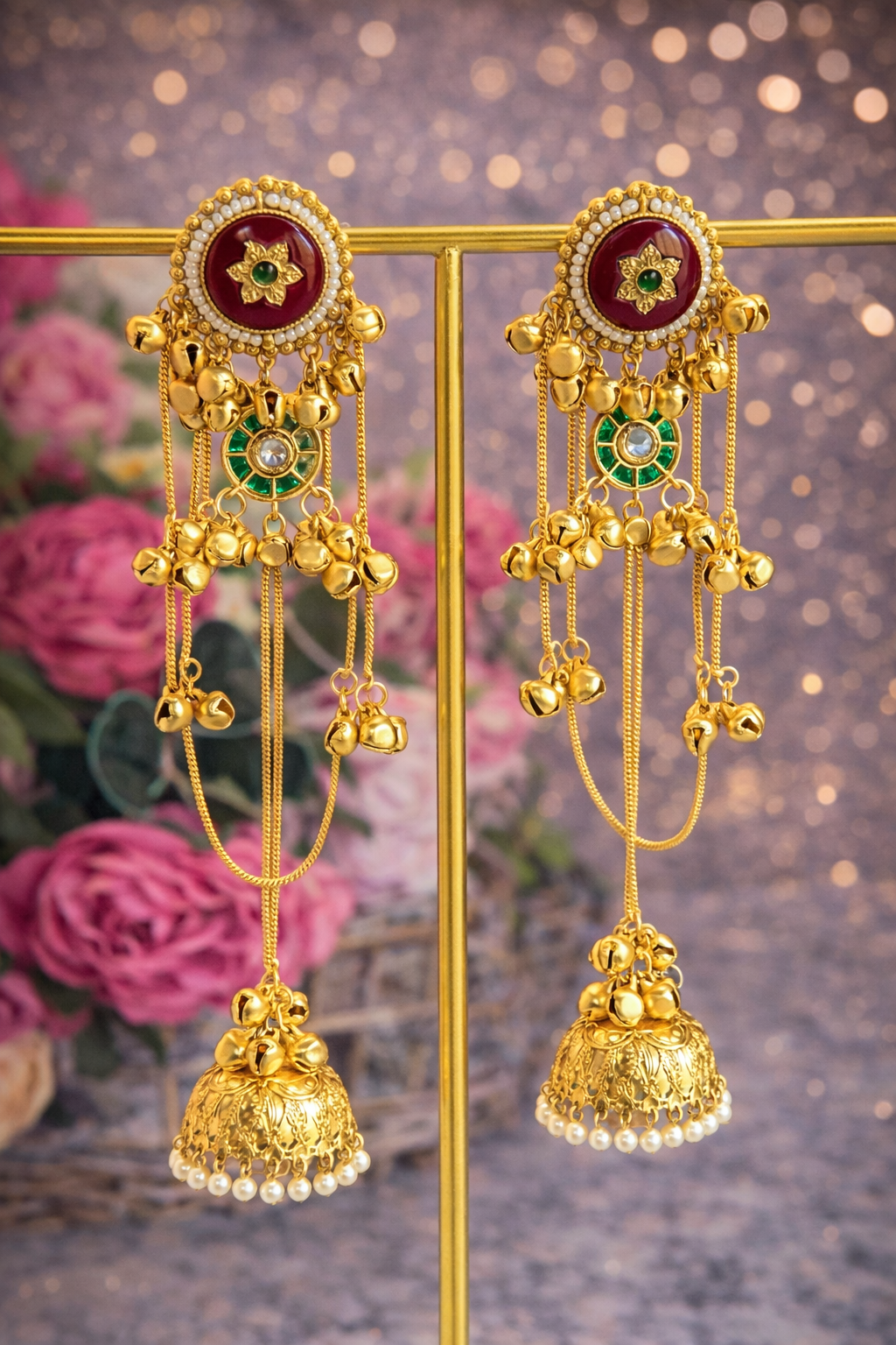 Zareen Kashmiri Long Earrings
