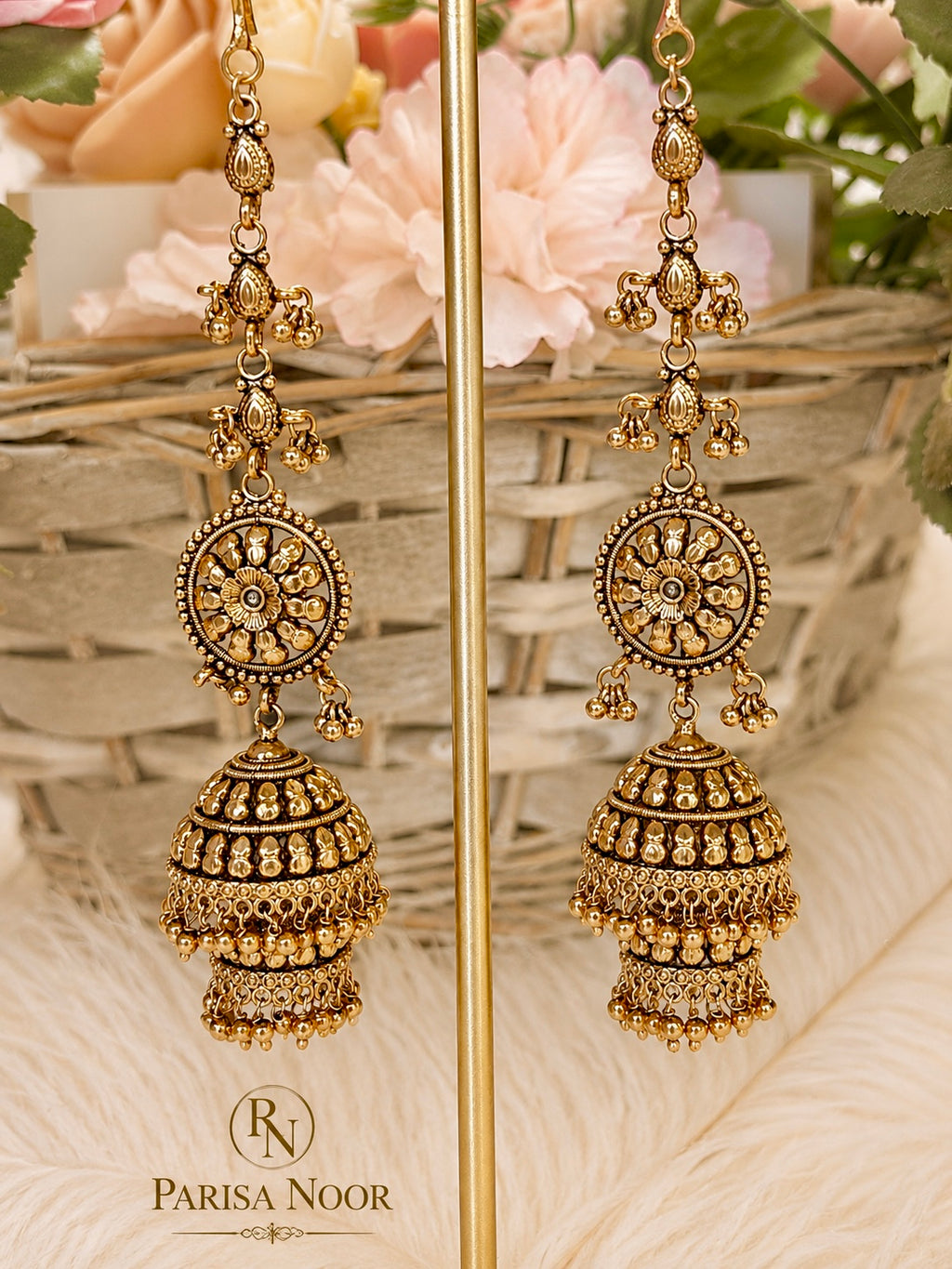 Vedika Royal Ghungru Jhumki Earrings