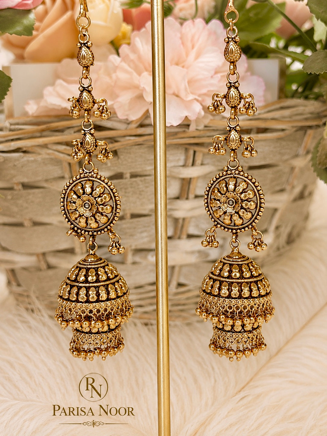 Vedika Royal Ghungru Jhumki Earrings