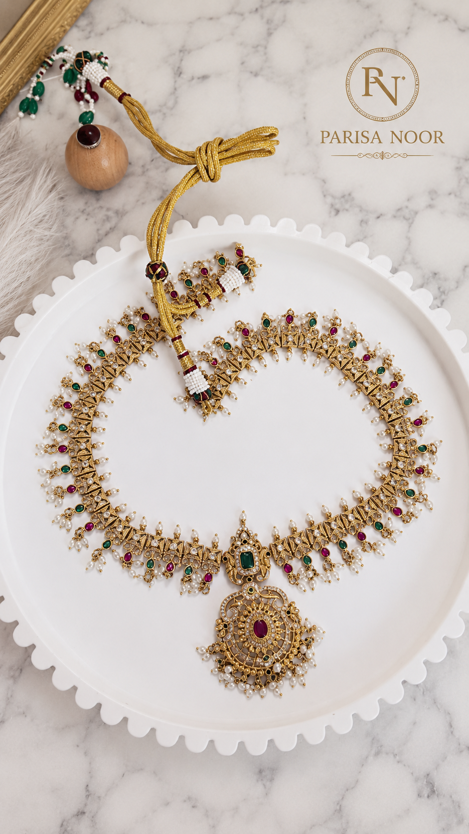 Rashmika Bollywood Bridal two layer Heritage Jewellery Set