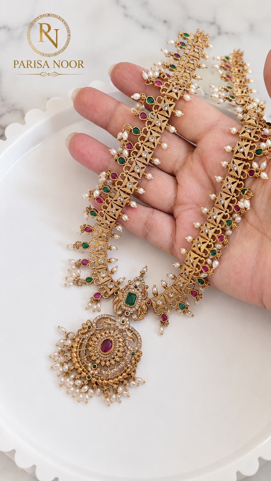Rashmika Bollywood Bridal two layer Heritage Jewellery Set