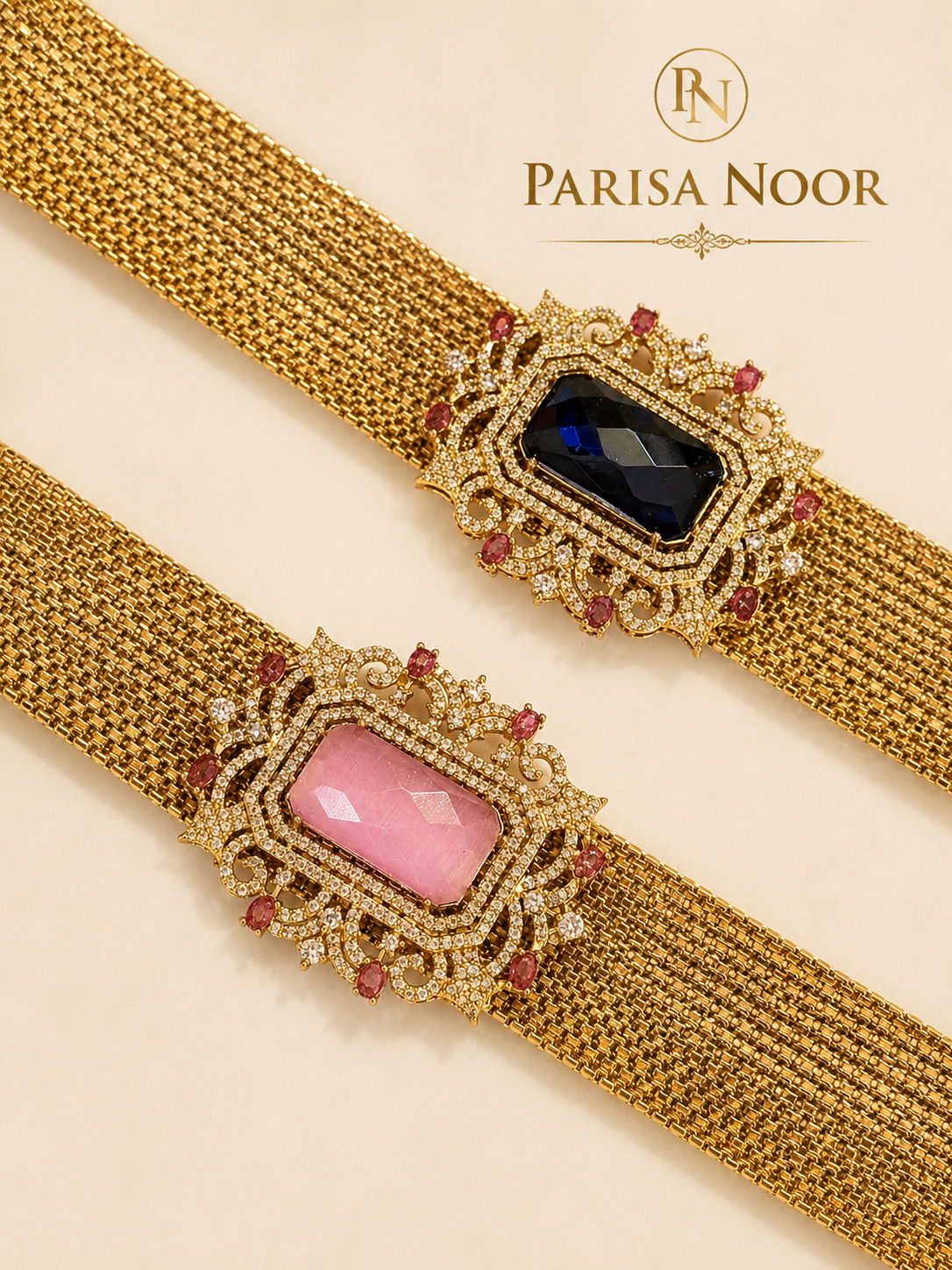 Nayzara Royal Sapphire Designer Choker Set