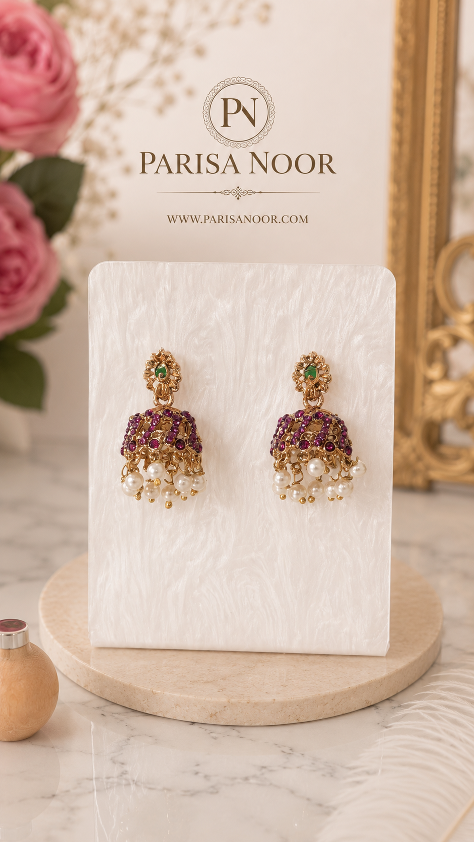 Jasmina Antique Pearl Necklace Set – Clearance Sale