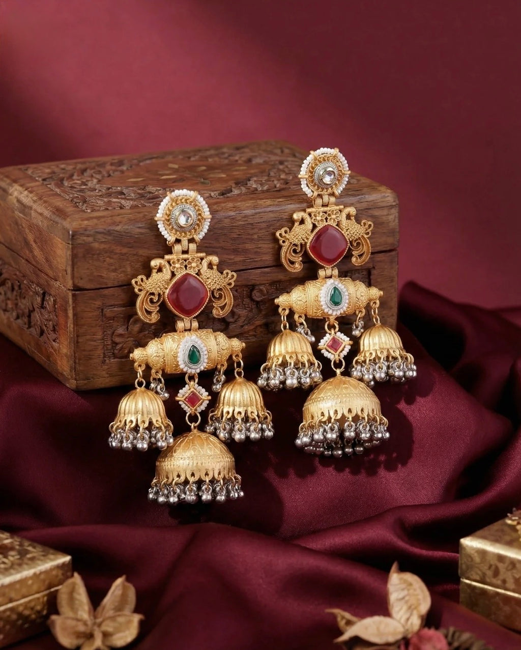 Zehra Heritage Brass Lookalike Jhumki Earring