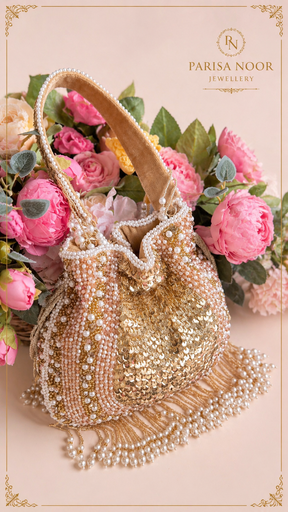 Merlin Pearl Luxe Potli Bag