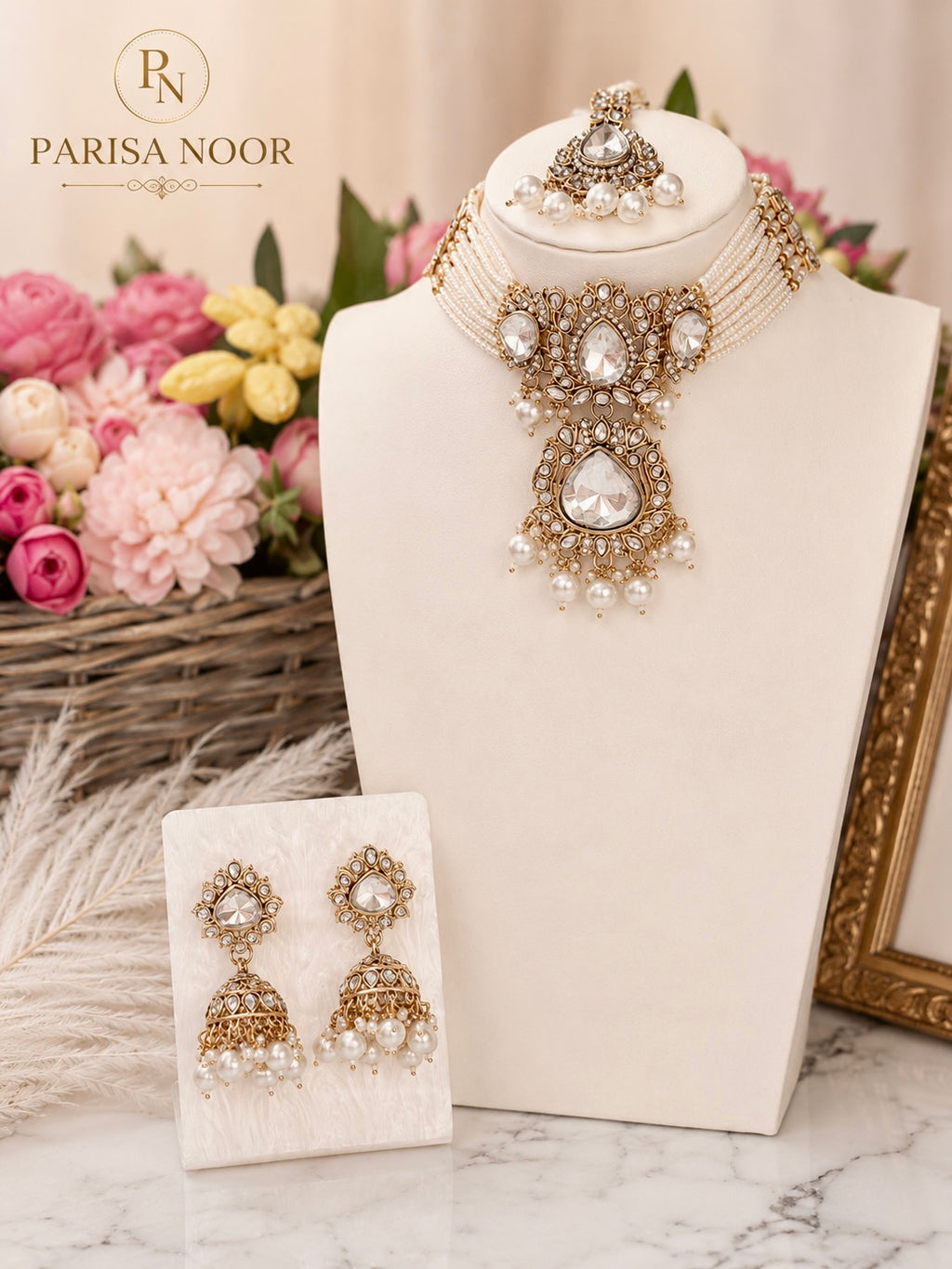 Saira Pearl Kundan Choker Set