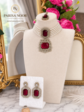 Luxury Ruby Pearl Choker Set – Clearance Sale