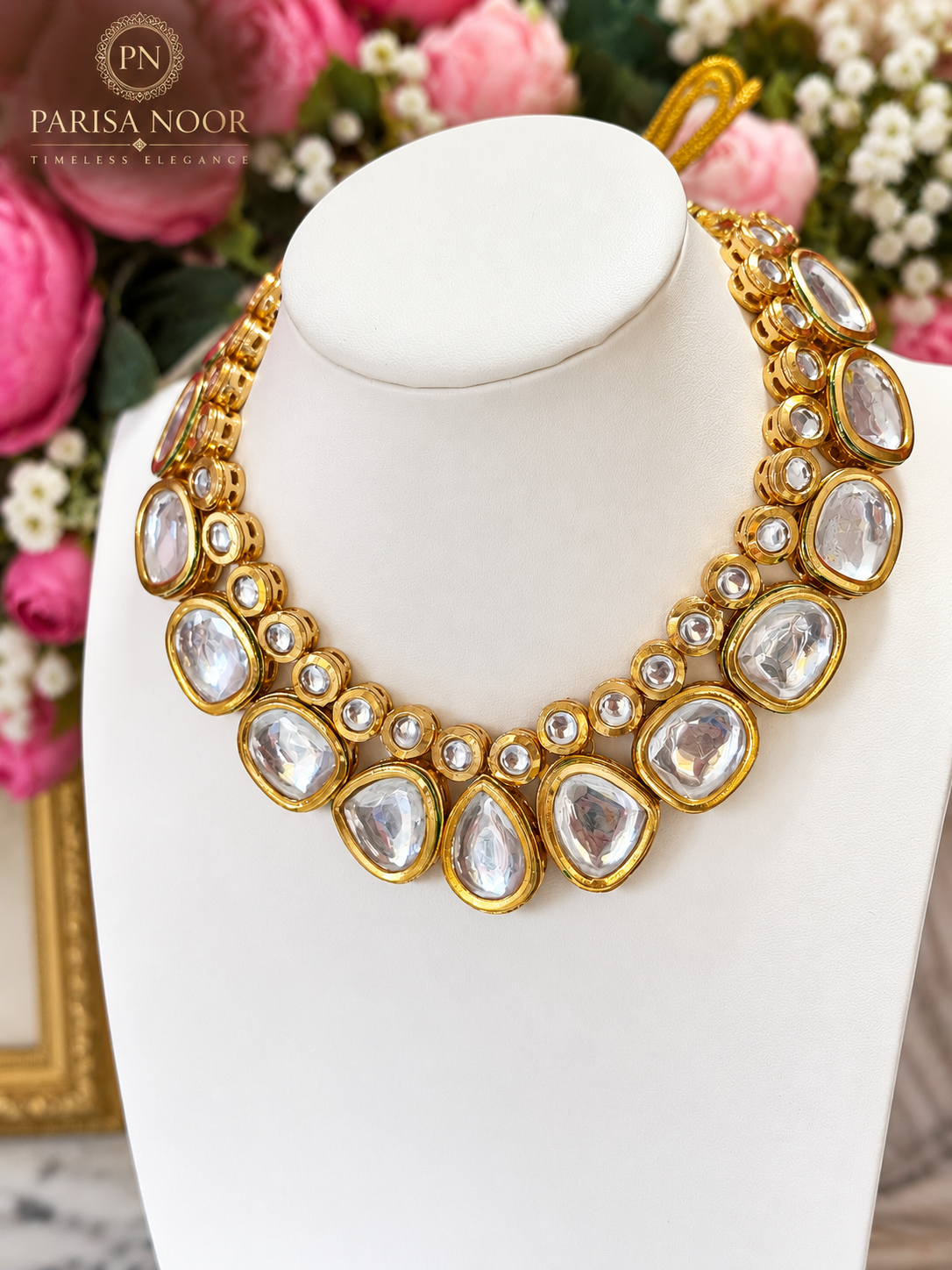 Aroshika Reversible Kundan Meenakari Necklace Set