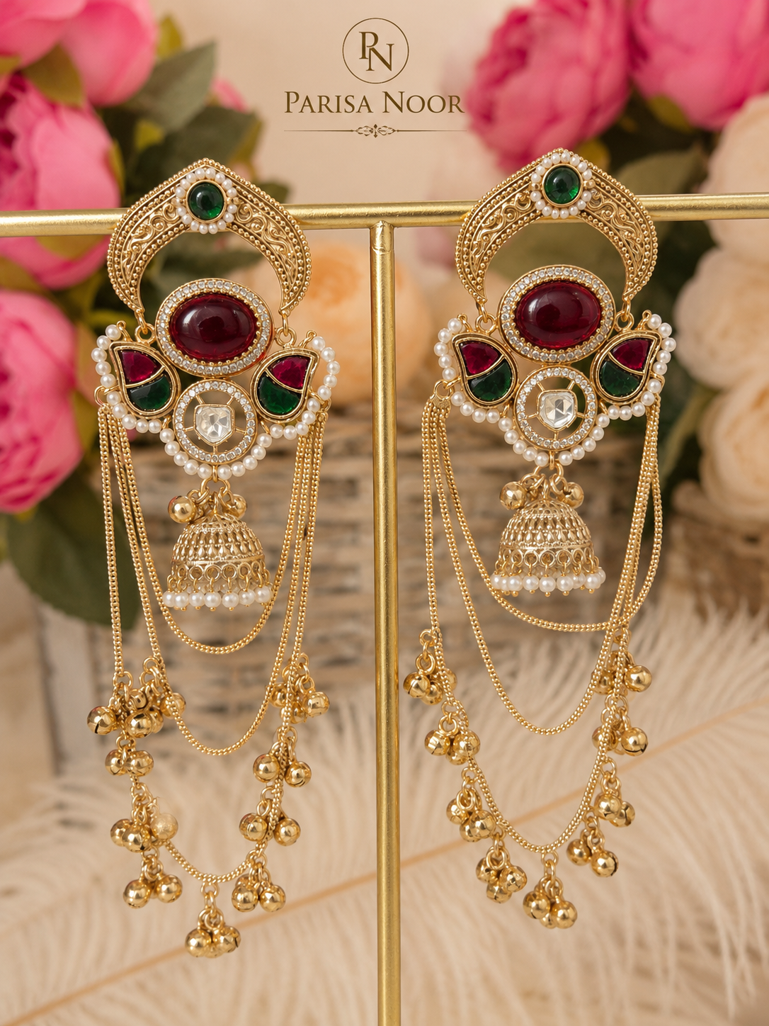 Rameesha Luxury Kashmiri Jhumka Earrings