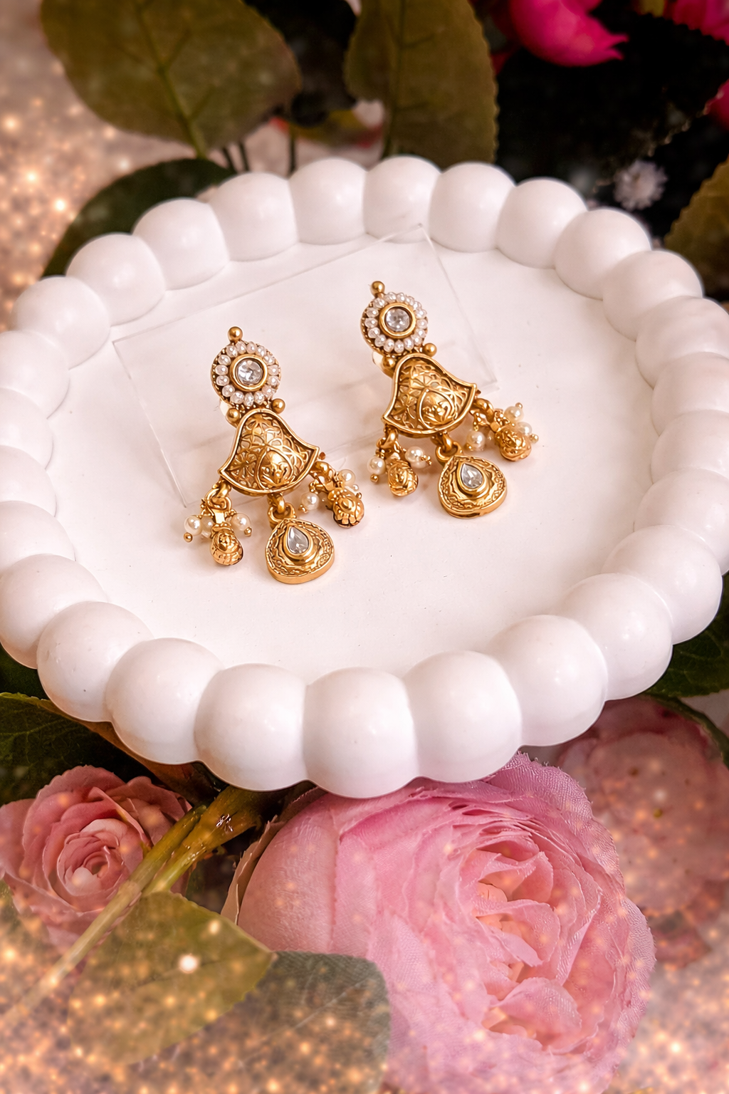 Rang Mahal Heritage Pearl Necklace Set