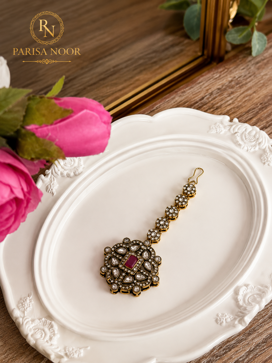 Ramesha Designer Kundan Choker Set - Pink