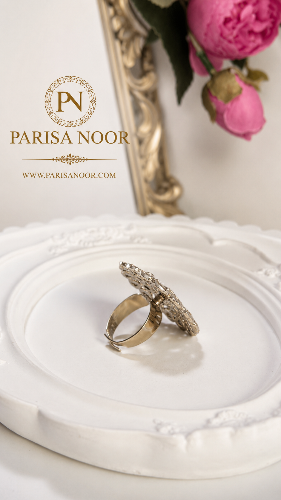 Aruba Kundan Adjustable Ring