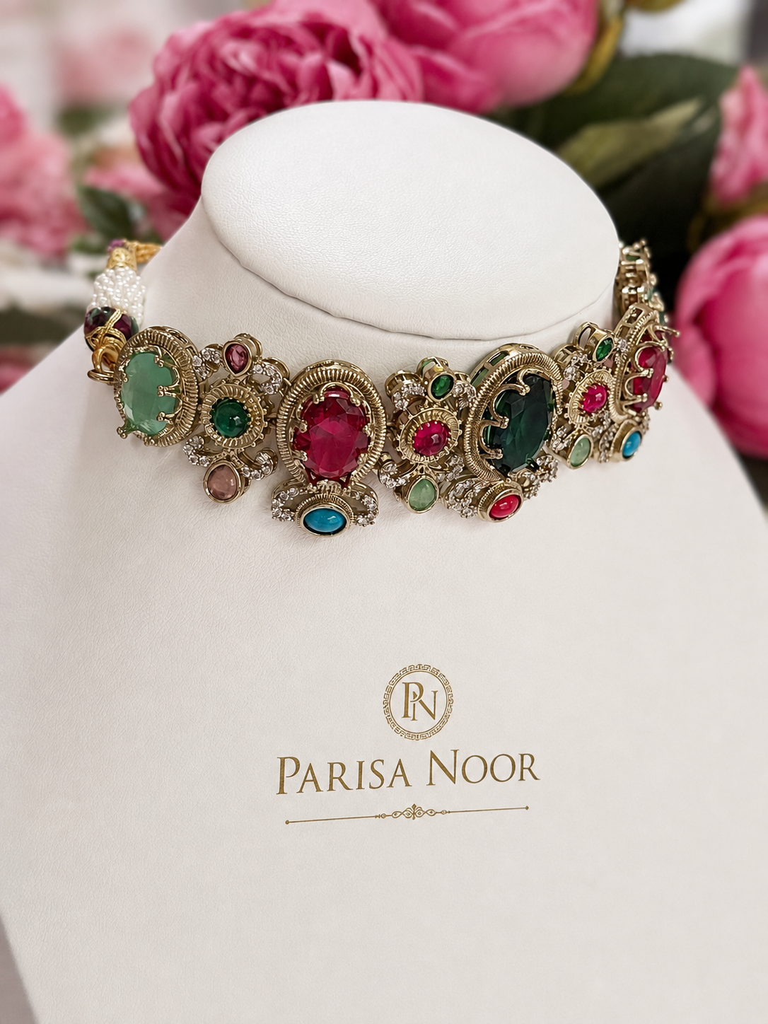 Ameera Multicolour Designer Choker Necklace Set