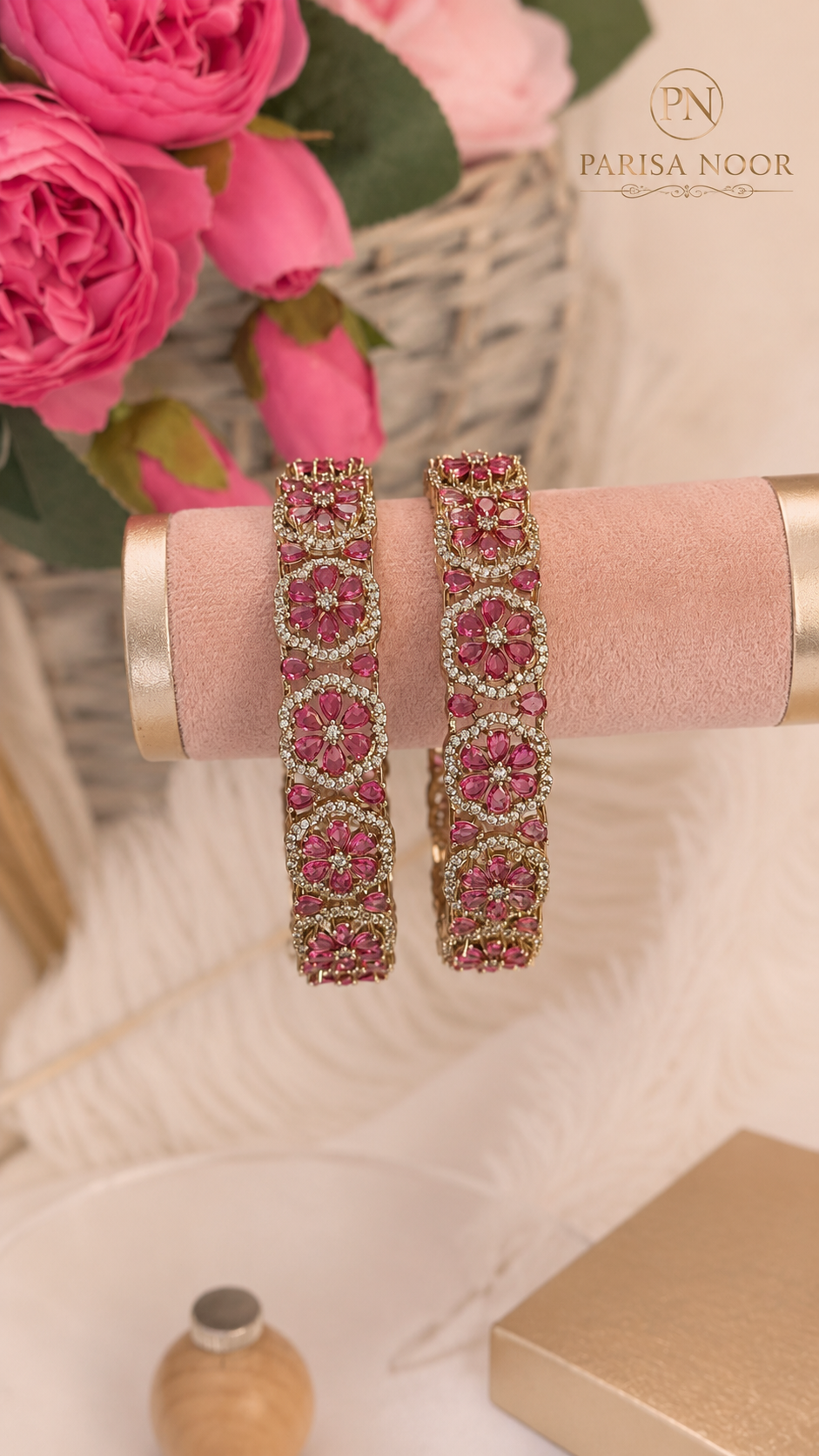 Arezia Premium Victorian AD Wine Red Bangles